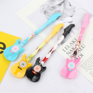 Hot Selling Cute Kawaii Plastic Gel Pen Creative Guitar Pens For Kids Gift Korean Stationery