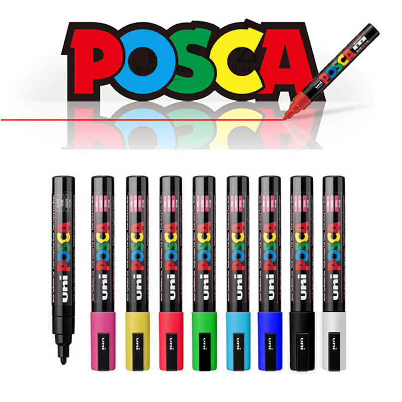 Uni Posca Bee Keeping Paint Marker Pens - PC-1M 1MR 3M 5M 7M 8k- All Sizes