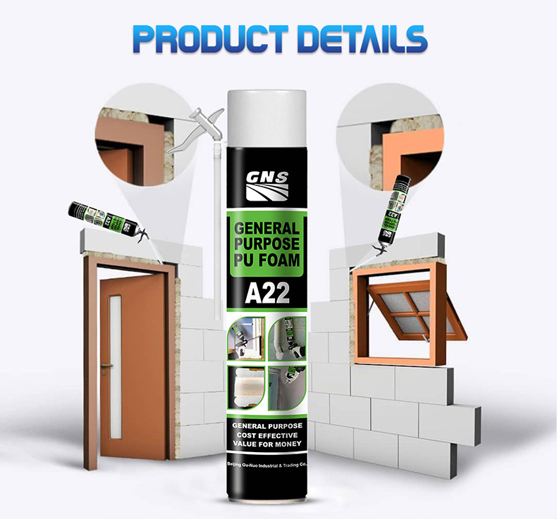 GNS A22 Polyurethane Flexible 750ml Foam Glue Construction foam spray