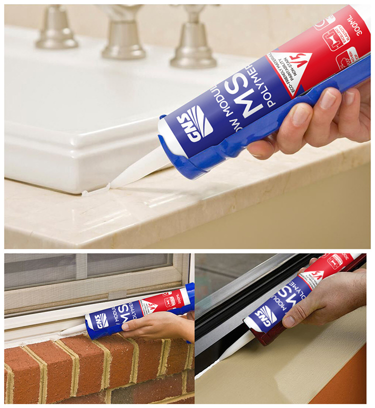 Non-toxic Waterproof Excellent Adhesive Gap Filler MS Polymer Sealant For Metal