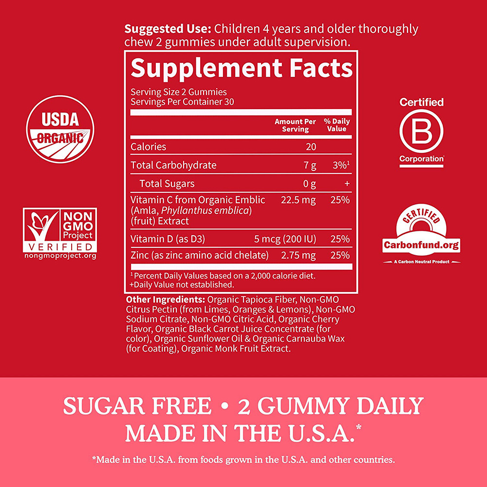 Private Label Immune Support Sugar Free Bear Vitamin d3 Vitamin c Zinc Gummy Kids Multivitamin Gummies