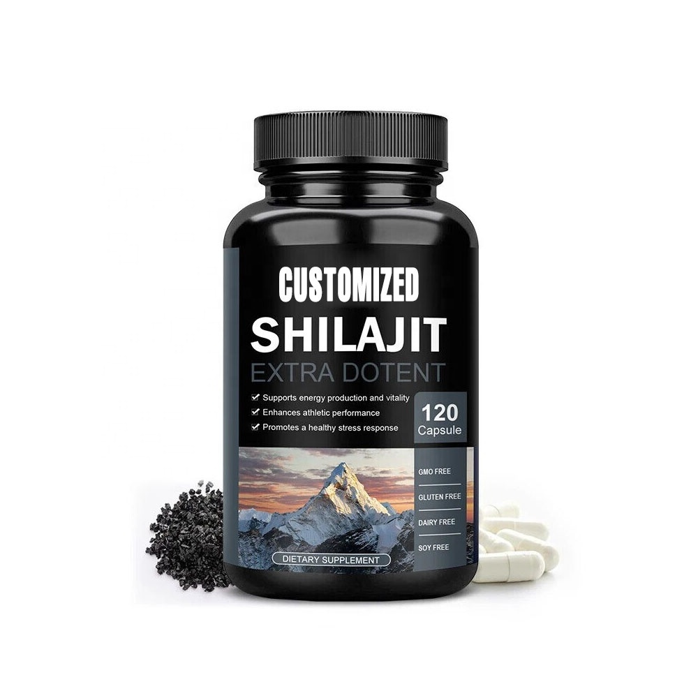 100% Pure Gmp Certified Premium Shilajit Capsules In High Minerals Shilajit Resin Pure Himalayan Shilajit