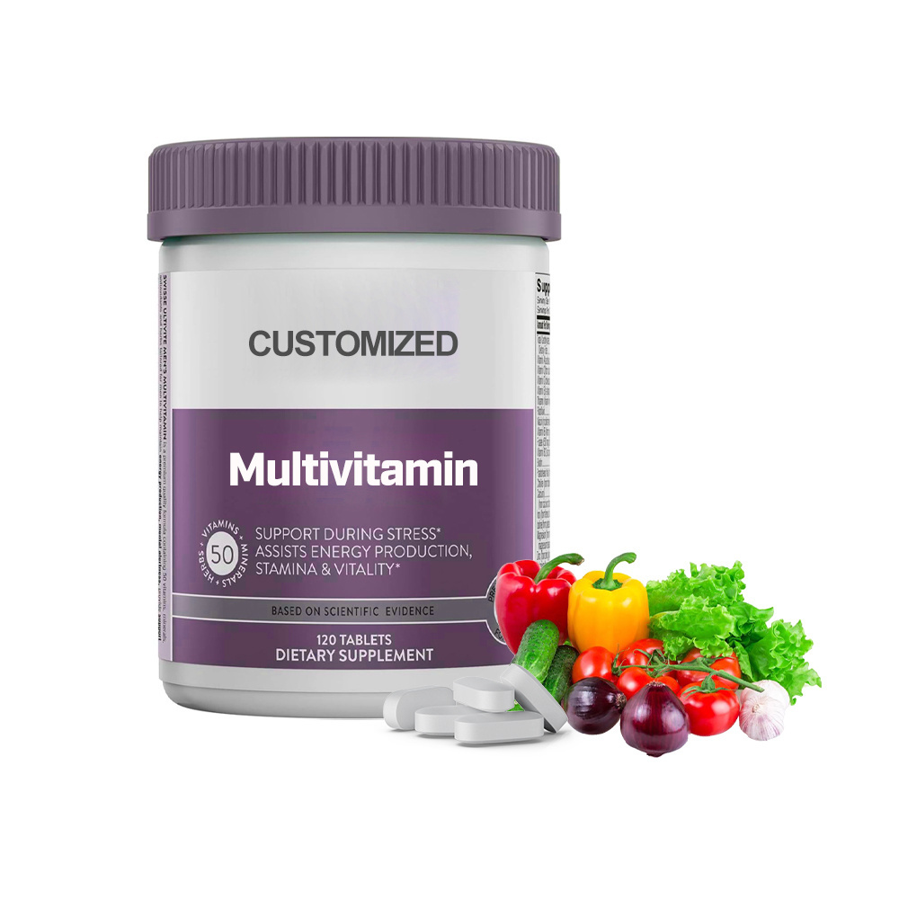 Private Label Health Food Immune Support Daily Vitamins Complex Zinc Tablets Multivitamin tablets Multivitamin