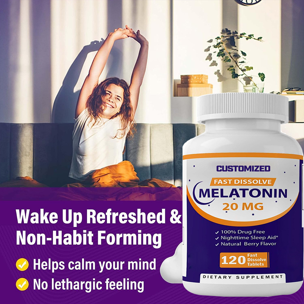 Natural Melatonin Advanced Sleep Tablets with Vitamin B6 Help You Fall Asleep Faster Melatonin Tablets