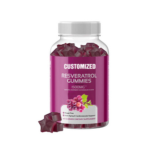 Healthy Anti-Aging Supplement Nicotinamide Riboside Complex Coenzyme Q10 Resveratrol Gummy Resveratrol Gummies