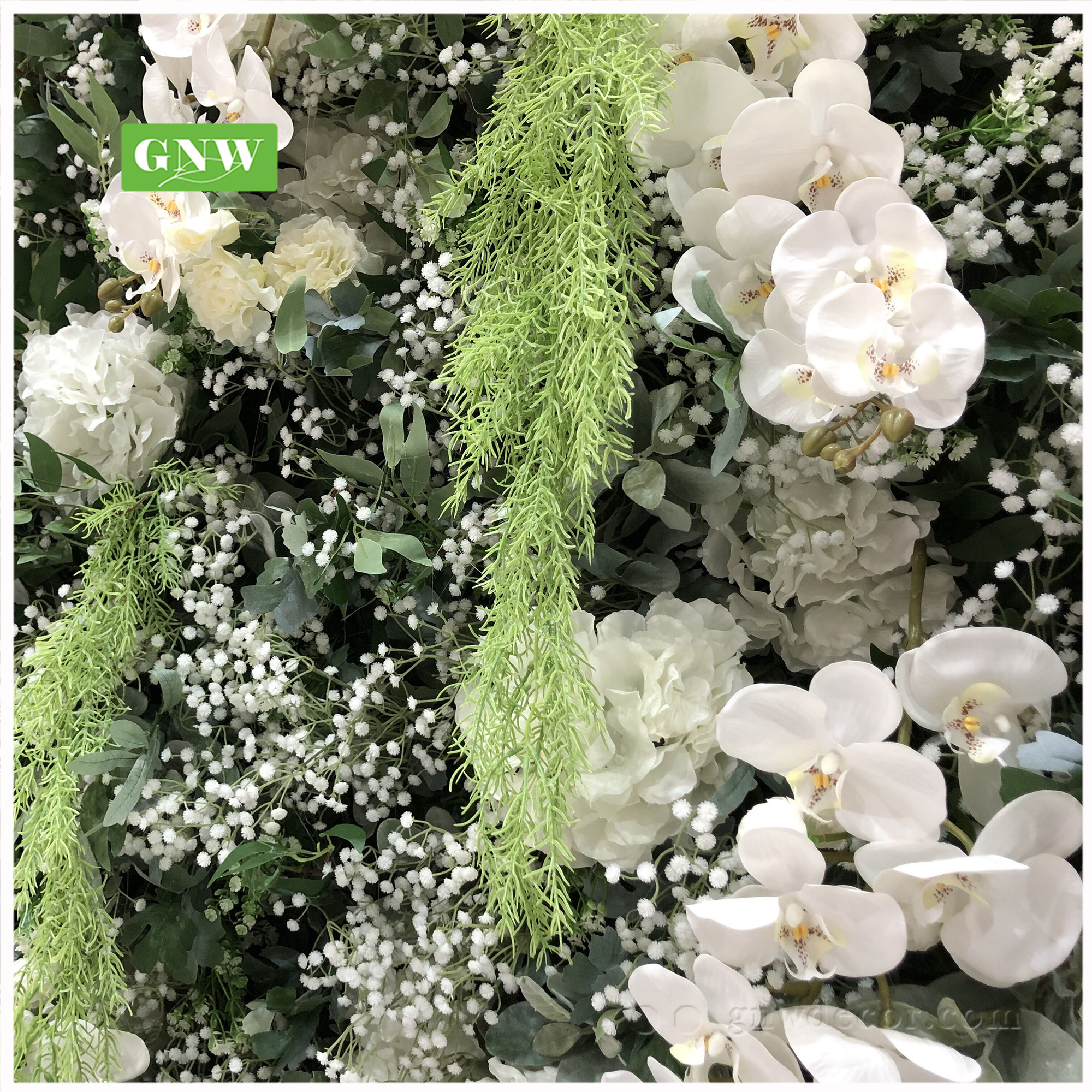 GNW  Wedding and Party artificial Flower Wall Panel Wedding Decor Artificial Peony