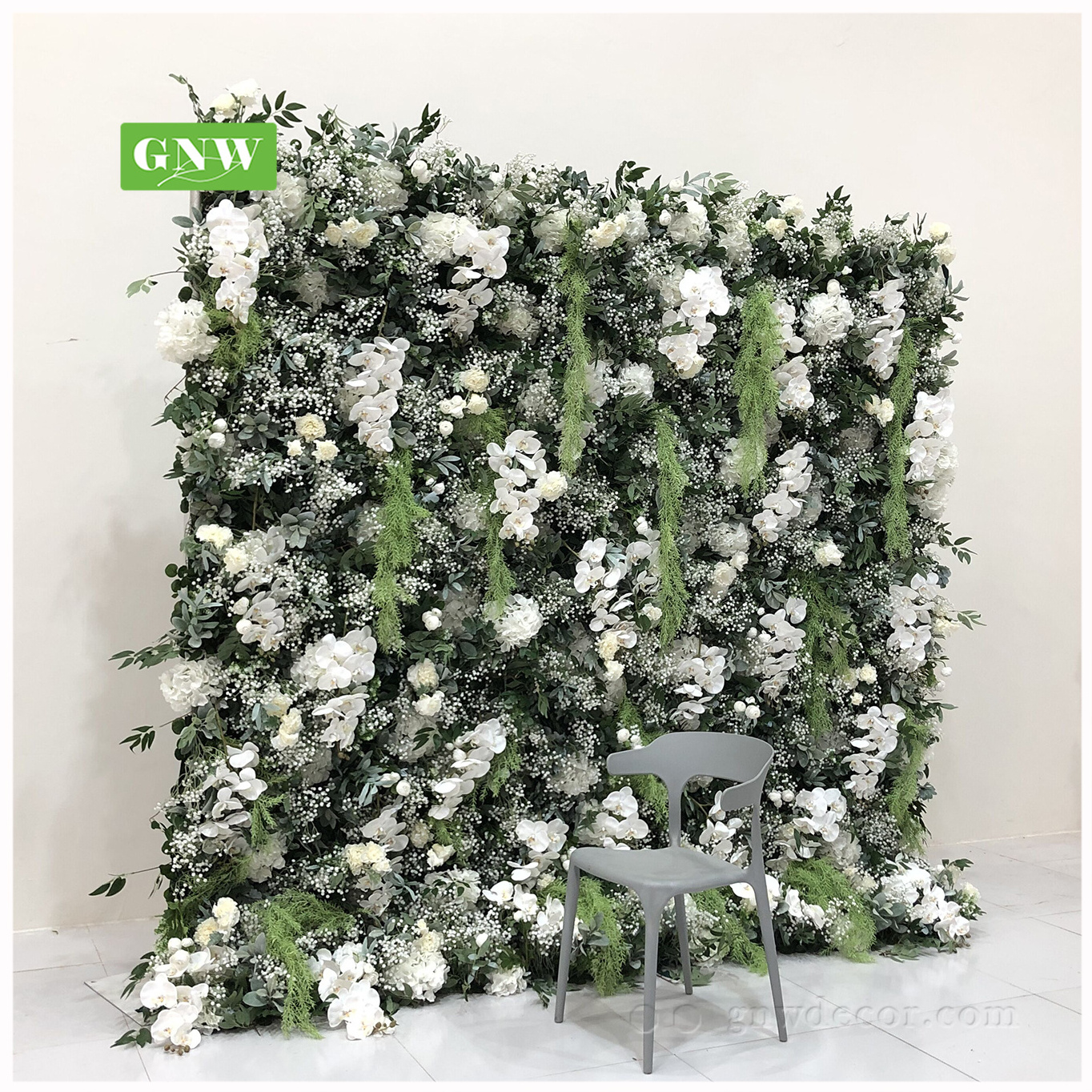 GNW  Wedding and Party artificial Flower Wall Panel Wedding Decor Artificial Peony