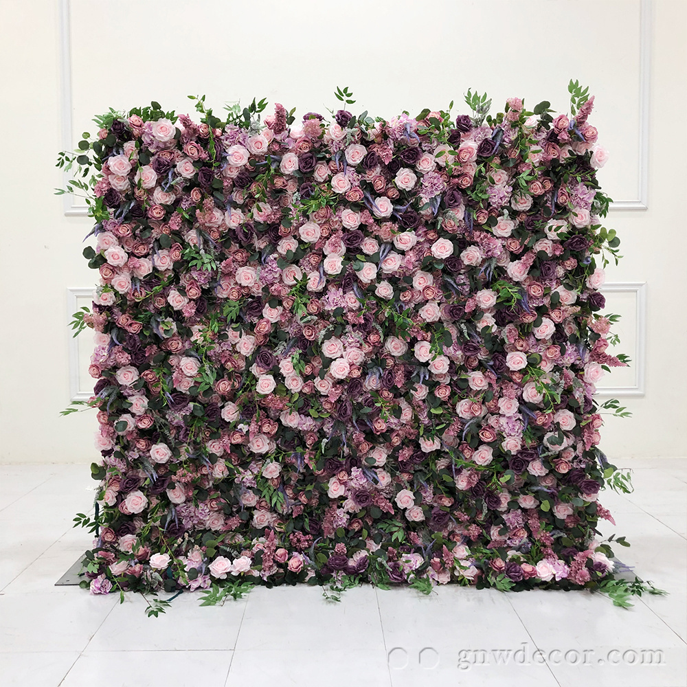 GNW Elegant Artificial FLower Wall Backdrop Wedding Party Restaurant Coffee shop Floral Wall Panel Decoration