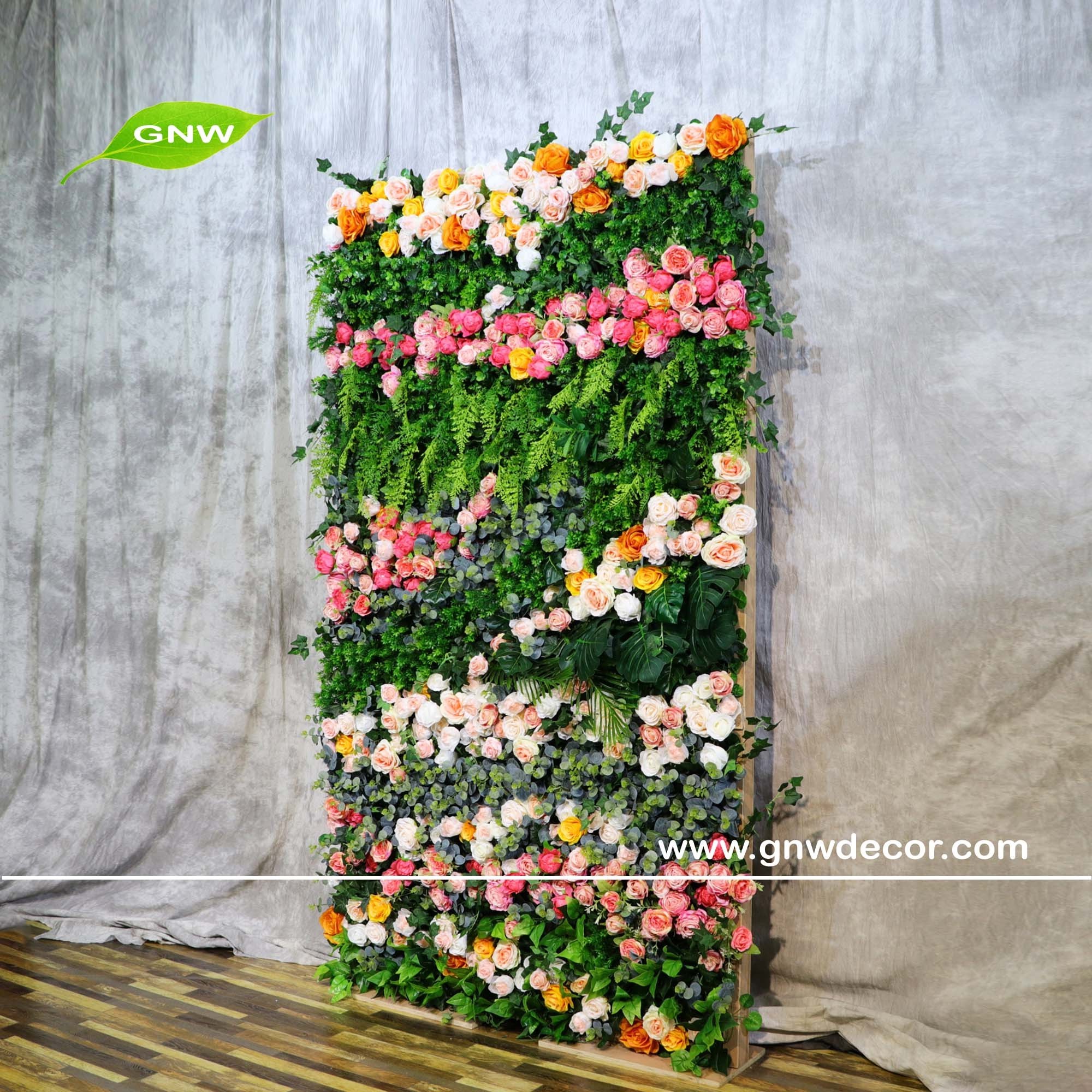 GNW artificial flower wall Plant & Flower Wall Rose Wall  wedding  decoration flower backdrop