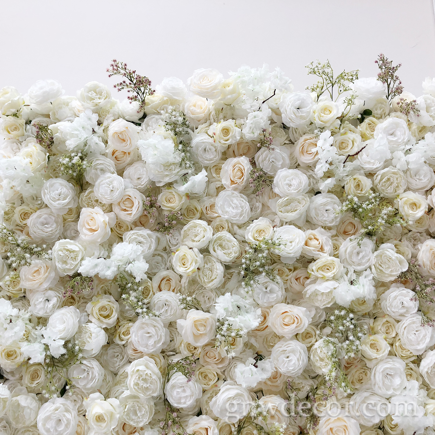 GNW Artificial Flower For Wall Decoration rose Flower Wall Backdrop Wedding artificial flower wall backdrop