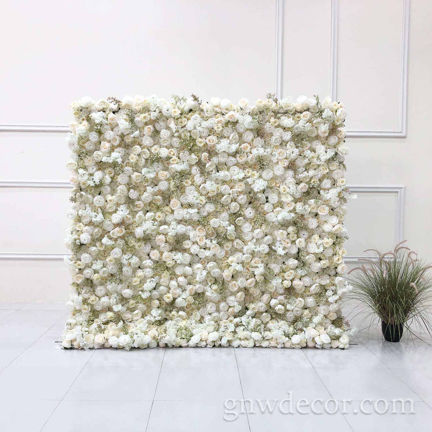 GNW Artificial Flower For Wall Decoration rose Flower Wall Backdrop Wedding artificial flower wall backdrop