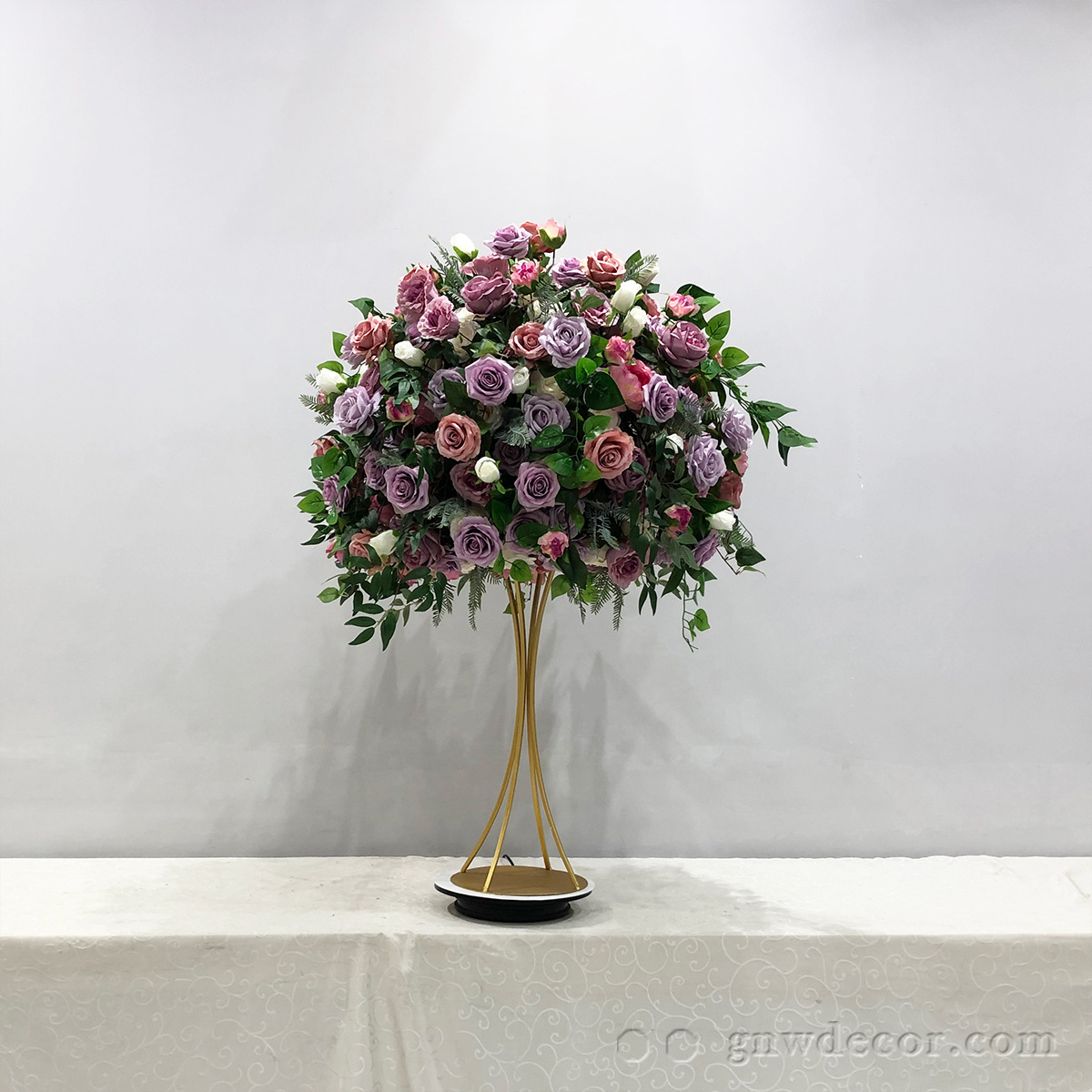 Artificial Flower Party Reception Desk Silk Romantic Table Wedding Decorative Wedding Centerpieces Flower Ball