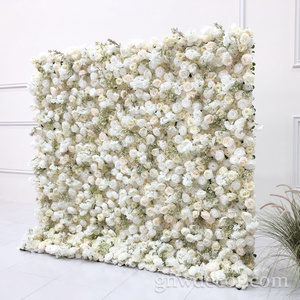 GNW Artificial Flower For Wall Decoration rose Flower Wall Backdrop Wedding artificial flower wall backdrop