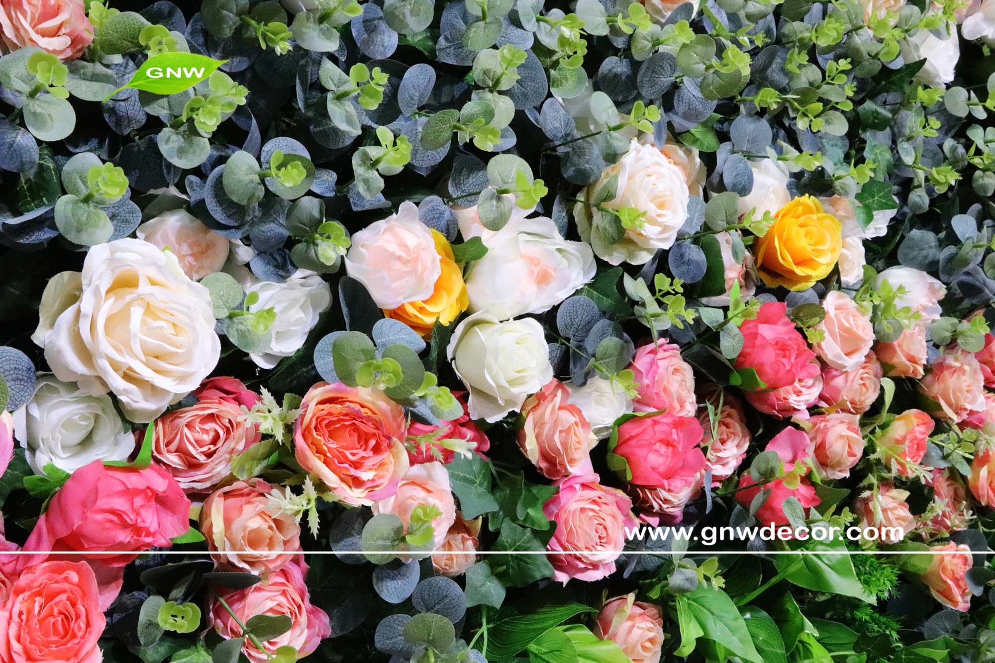 GNW artificial flower wall Plant & Flower Wall Rose Wall  wedding  decoration flower backdrop