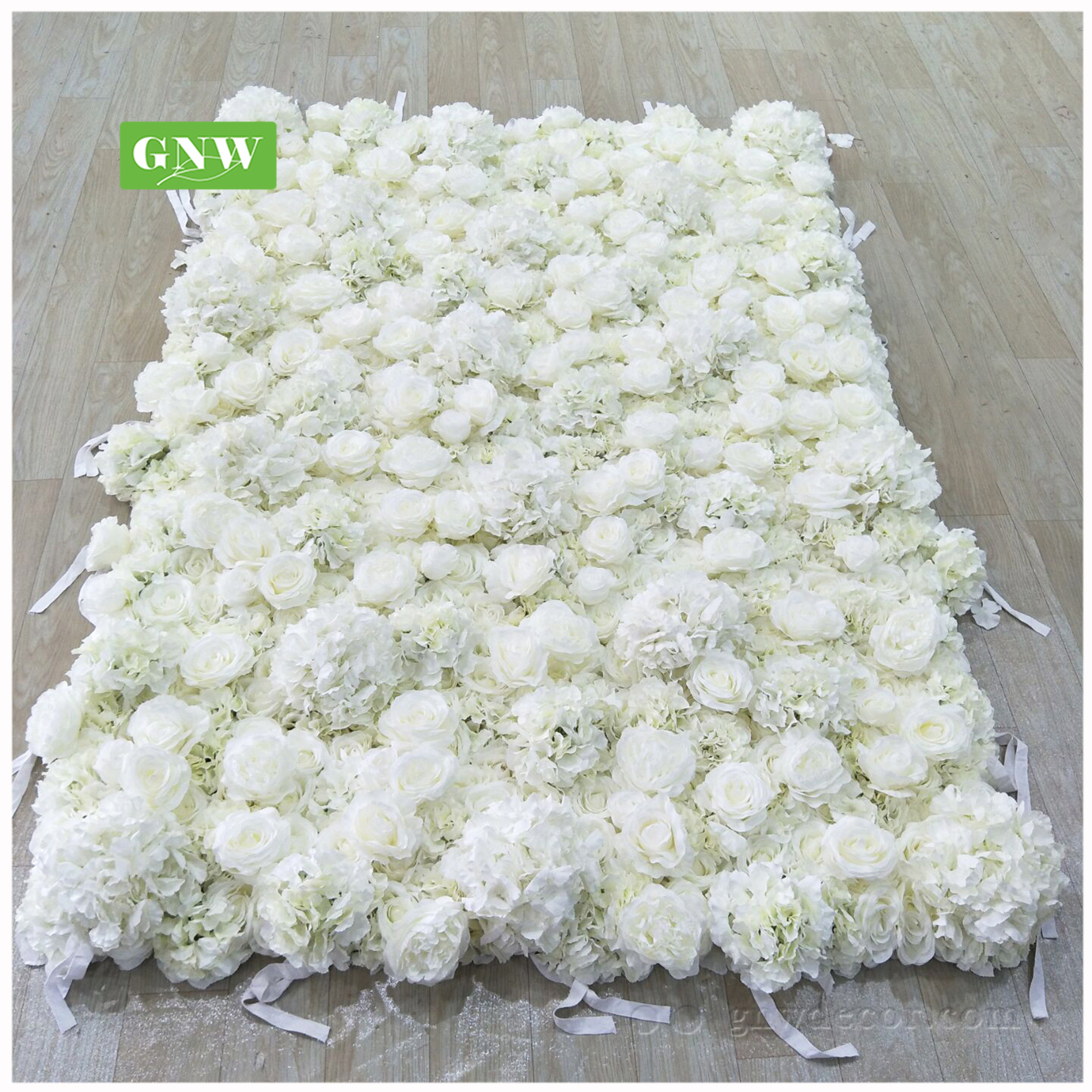 GNW Artificial wedding White flower wedding floral decoration wall artificial flower arrangements