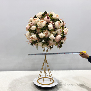 Artificial Flower Party Reception Desk Silk Romantic Table Wedding Decorative Wedding Centerpieces Flower Ball