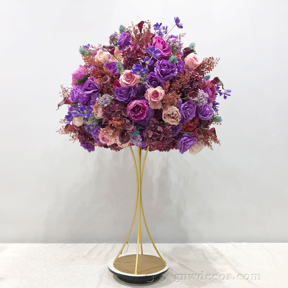 Artificial Flower Party Reception Desk Silk Romantic Table Wedding Decorative Wedding Centerpieces Flower Ball