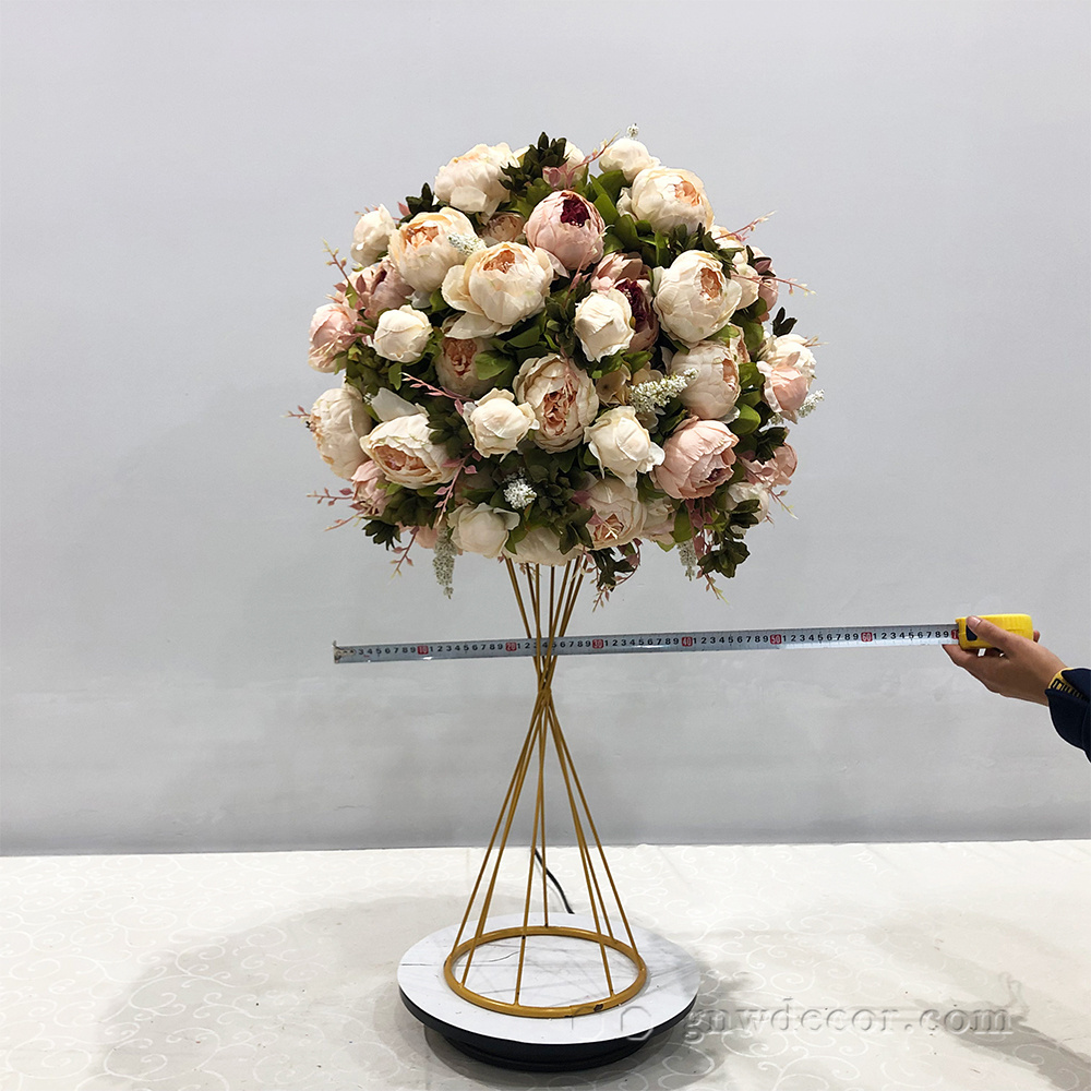 Artificial Flower Party Reception Desk Silk Romantic Table Wedding Decorative Wedding Centerpieces Flower Ball