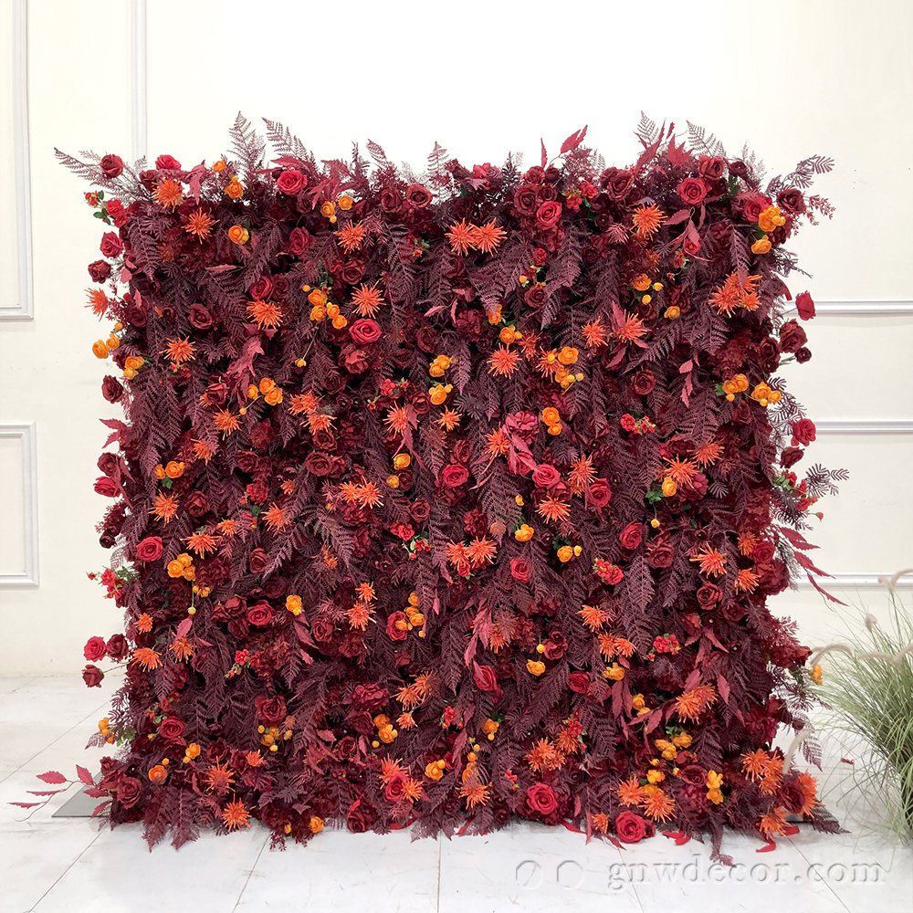 GNW Background Flower Wall Artificial flower Roll Up Wall Wedding Decor event artificial flower backdrop panels