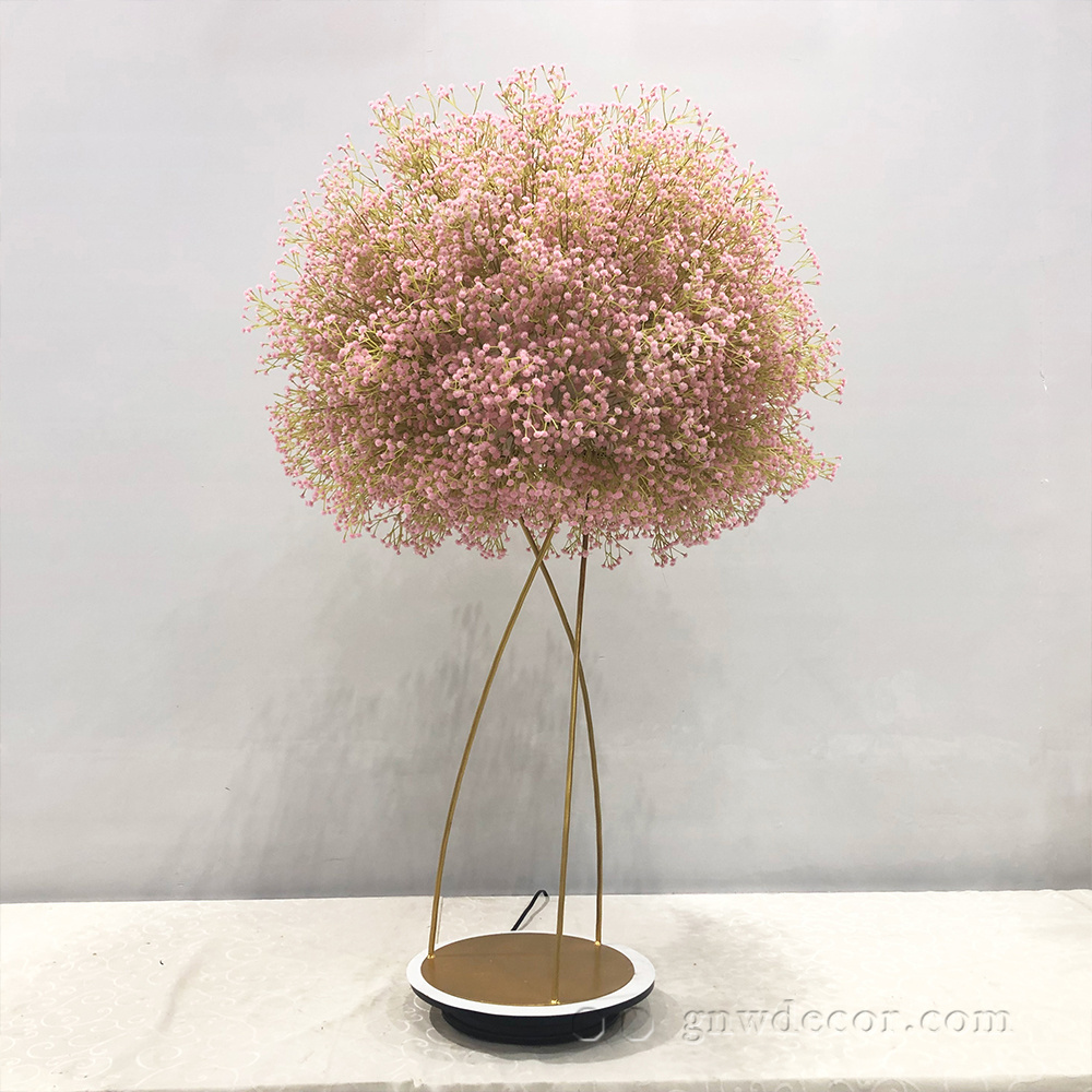 Reception Desk Silk Hydrangea Artificial Forget Me Not Party Romantic Table Wedding Decorative Babysbreath Flower Centerpiece