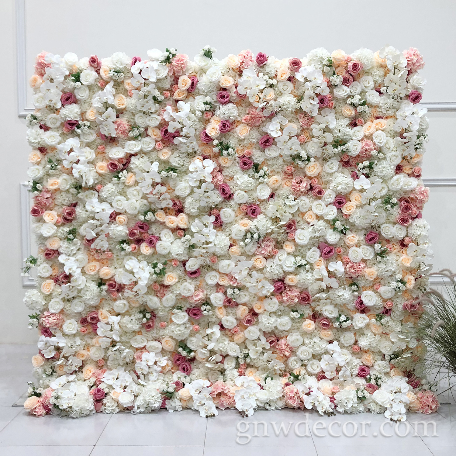 GNW Background Flower Wall Artificial flower Roll Up Wall Wedding Decor event artificial flower backdrop panels