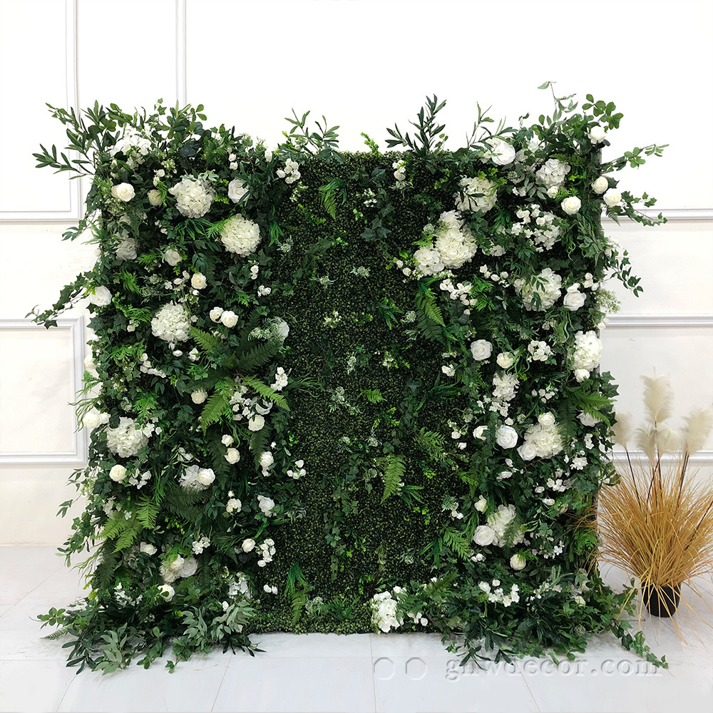 GNW factory Outlet artificial green wall flowers wedding backdrop decoration flower wall tropical wall for event party