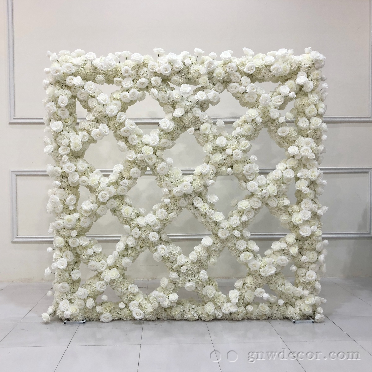 GNW Flower wall Firm and not easy to fall off  roll up Wedding Stage Backdrop  Simulation Art 3d   Artificial Flower Wall Panels