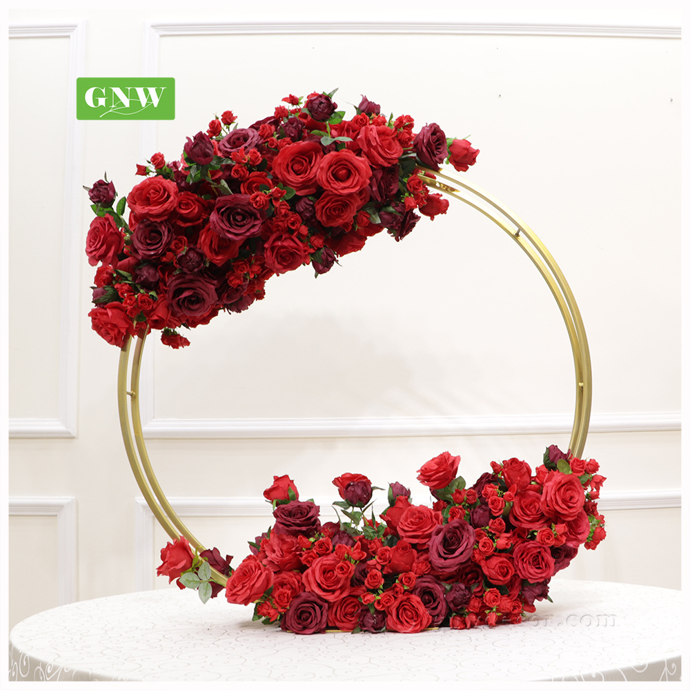 GNW Gold Metal Decoration Wedding Flower Stand for Table Centerpiece