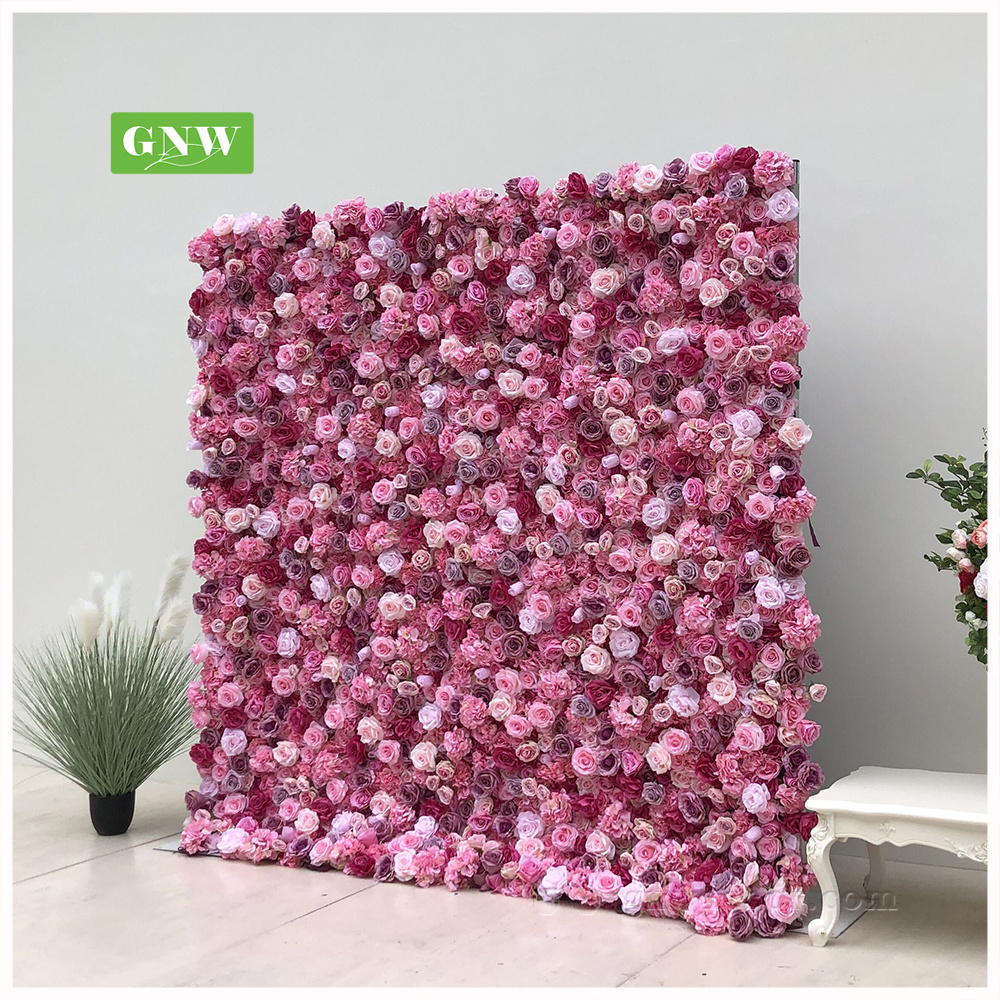 GNW Supplies Decorative Home Floral Decoration Rose Peony Bouquet Silk Artificial Flower Wall Wedding Backdrop