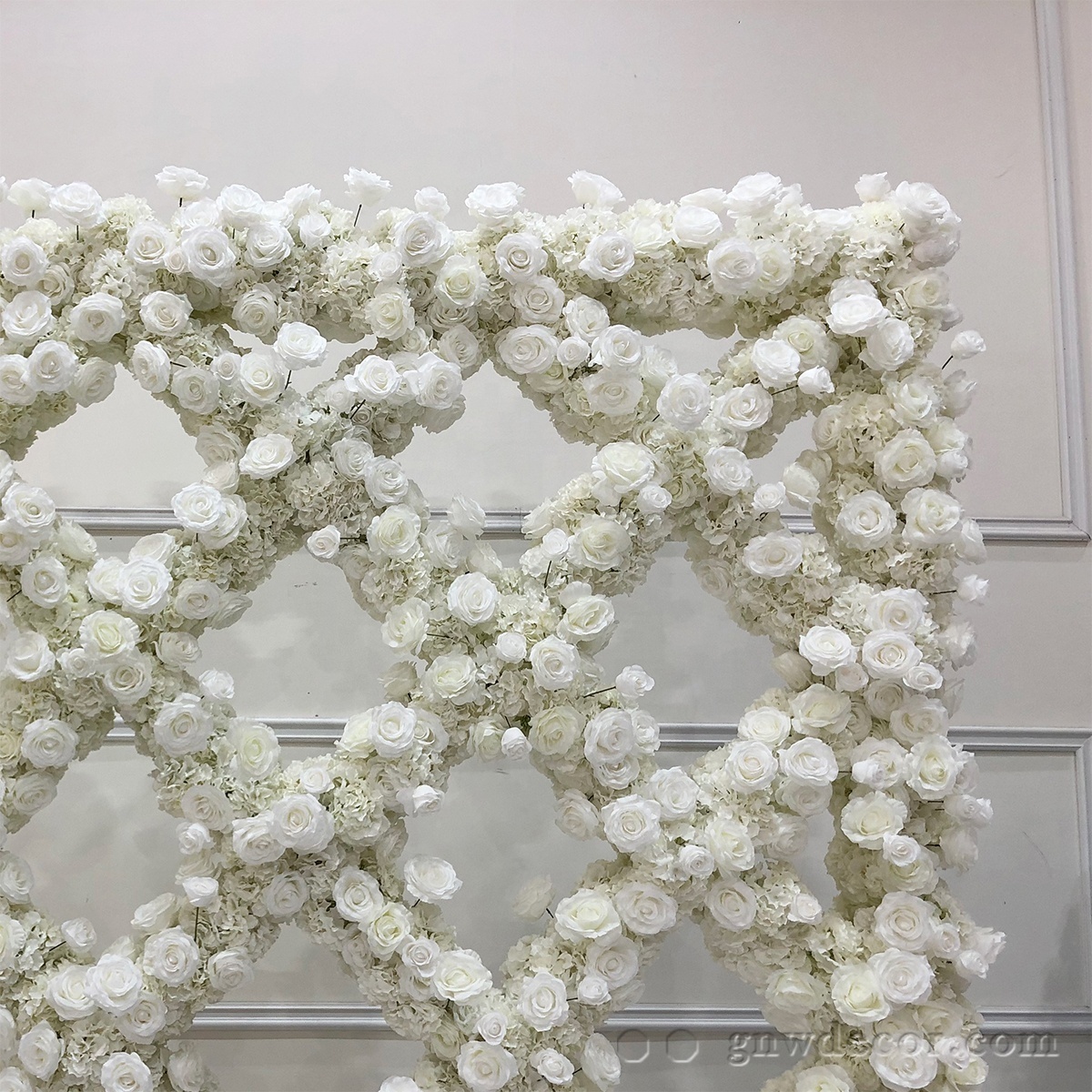 GNW Flower wall Firm and not easy to fall off  roll up Wedding Stage Backdrop  Simulation Art 3d   Artificial Flower Wall Panels