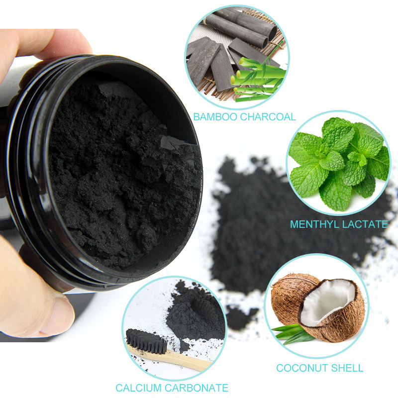 Wholesale Organic Coconut Tooth Charcoal Natural Activated Charbone Actif Custom Private Label Teeth Whitening Powder