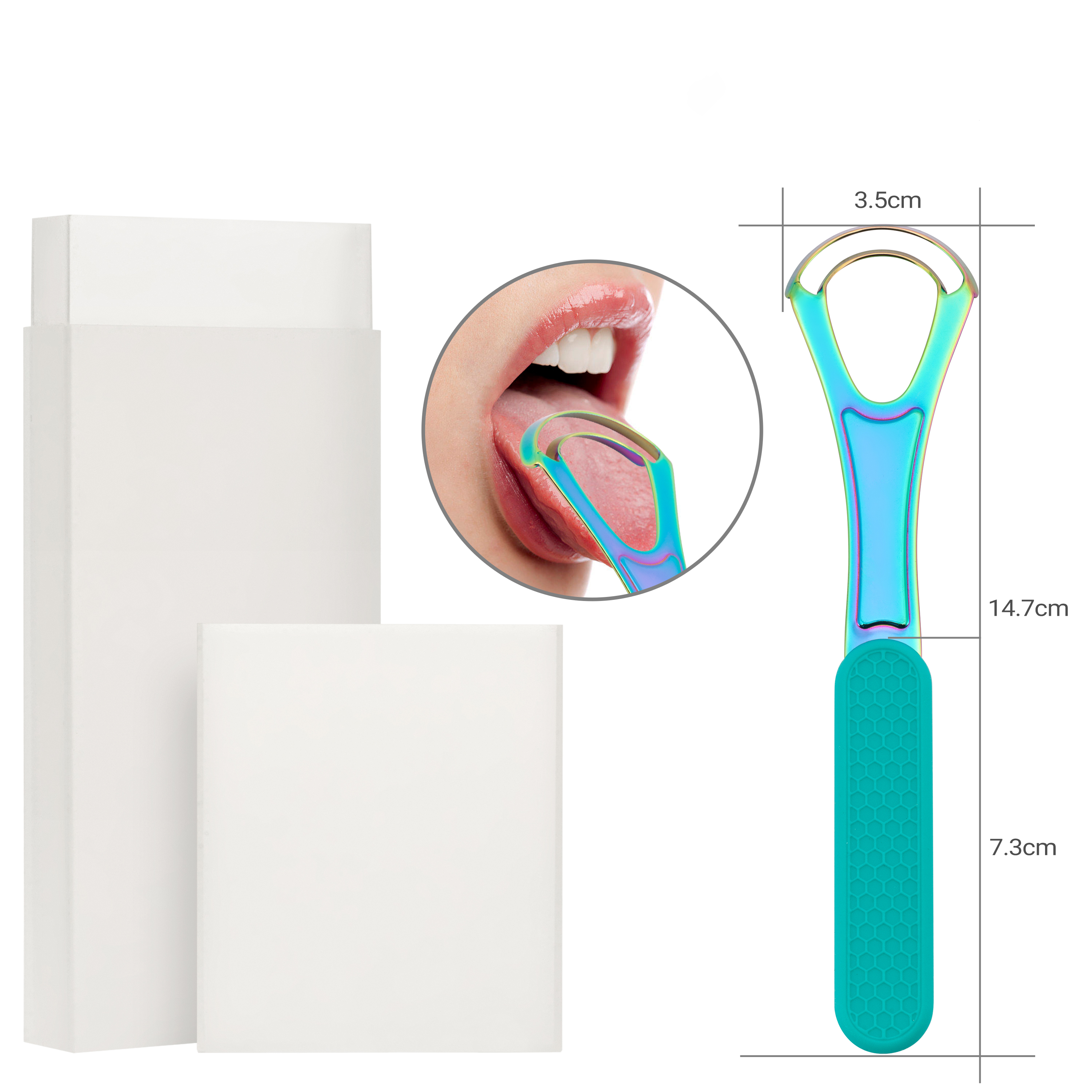 Double Layer Silicone Handle Tongue Brush for Adults and Kids Specialized Tongue Cleaners Tongue Scraper