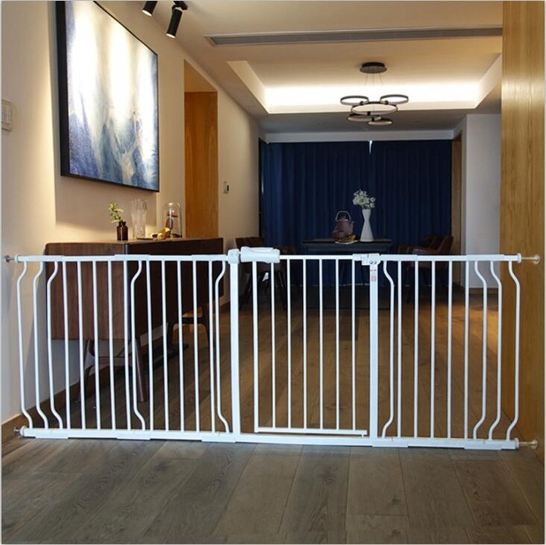 Metal Child Baby Safety Gate Pet Dog Cat Door No Drilling Extra Wide Indoor Safety Gate for Stairs & Doorways