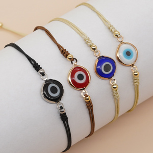 Go2boho Turkish Evil Eyes Fashion Jewelry Women Charm Handmade Adjustable Rope Friendship Women Men Kids Summer  Beaded Bracelet