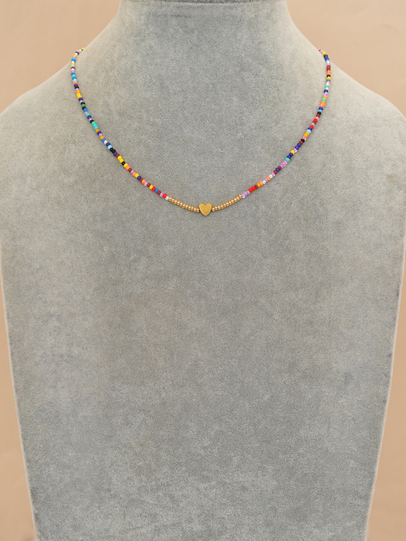 Go2boho Colorful Choker Necklaces For Fashion Women Beaded Handmade Gold Heart Chain Boho Jewelry Summer Trendy