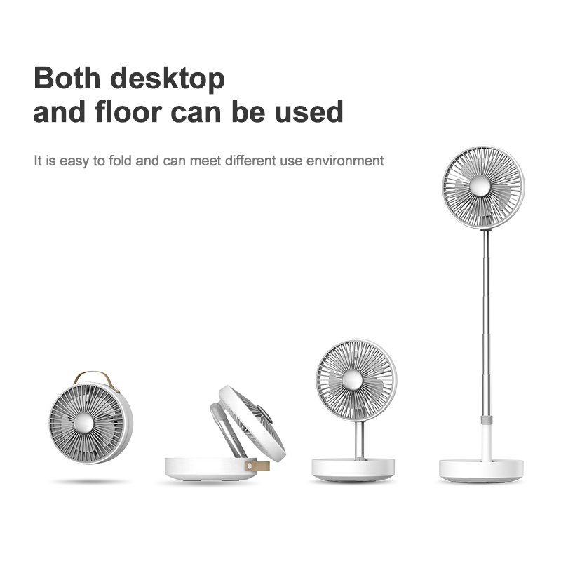 Affordable telescopic floor usb black japanese hand portable 7200mah the folding electric fan