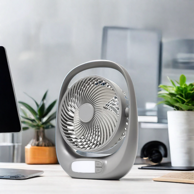 1800mah Mini USB Desk Fan 6-Inch Rechargeable Table Fan Night Light Portable Foldable Jet blower Unit Garage Hotel USB Charging