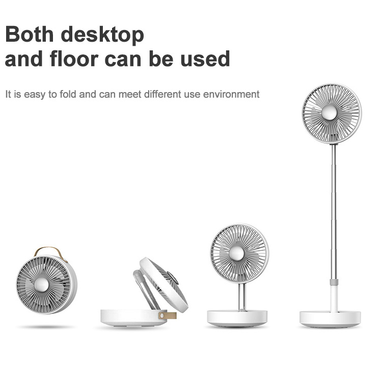 Affordable telescopic floor usb black japanese hand portable 7200mah the folding electric fan