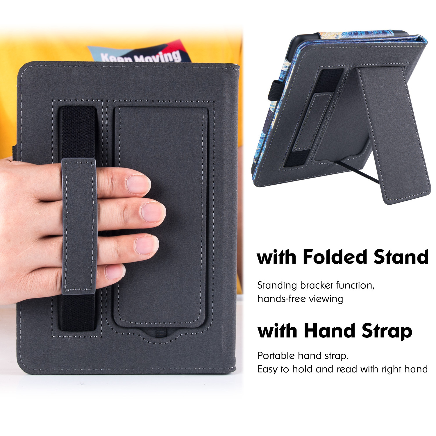 Painting Stand case For kindle paperwhite 11 2021 for paperwhite signature edition 2021 with hand strap