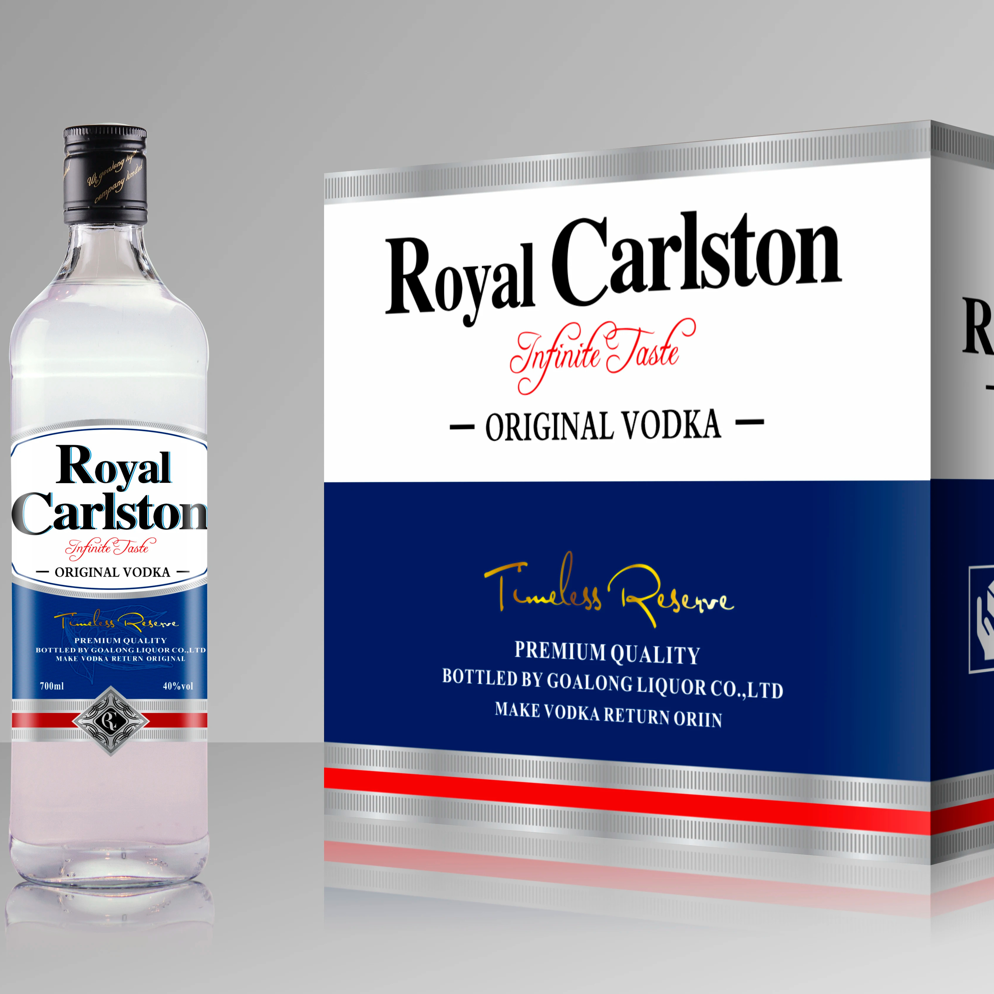 high quality premium pure high quality  private label vodka with elegant bottle