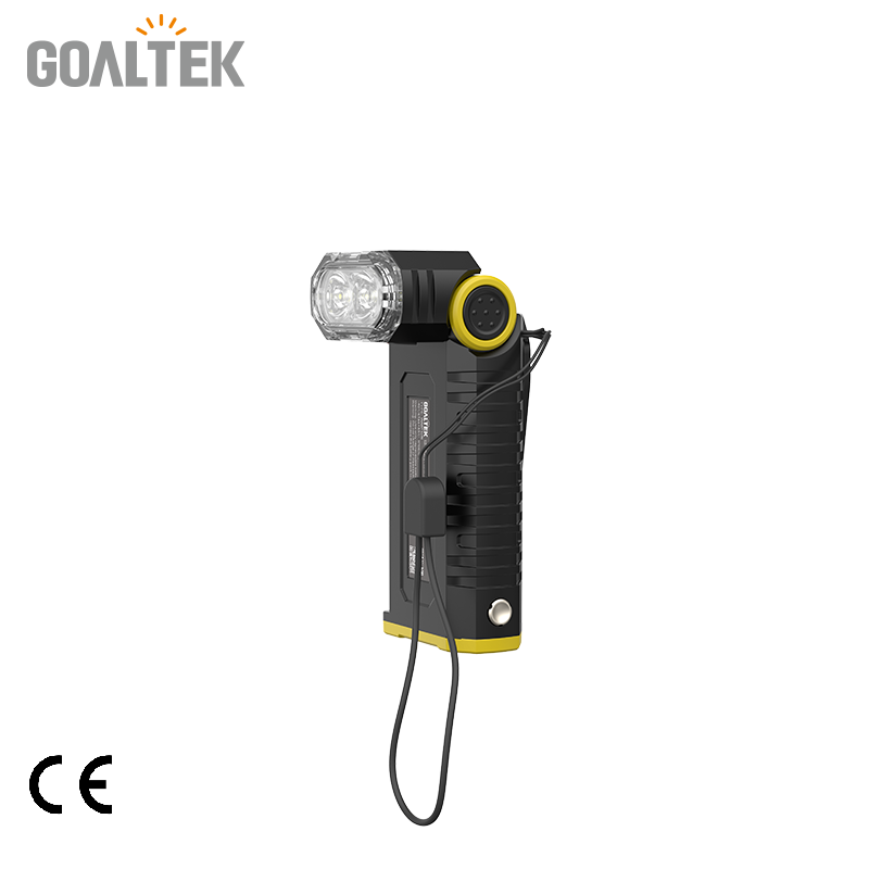 CE industrial LED Rechargeable Right Angle Torch INMP32R with Pocket Clip and Belt Clip