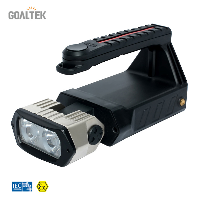 Intrinsically safe ATEX explosion proof LED Hand Lamp Rechargeable Portable Torch Flashlight