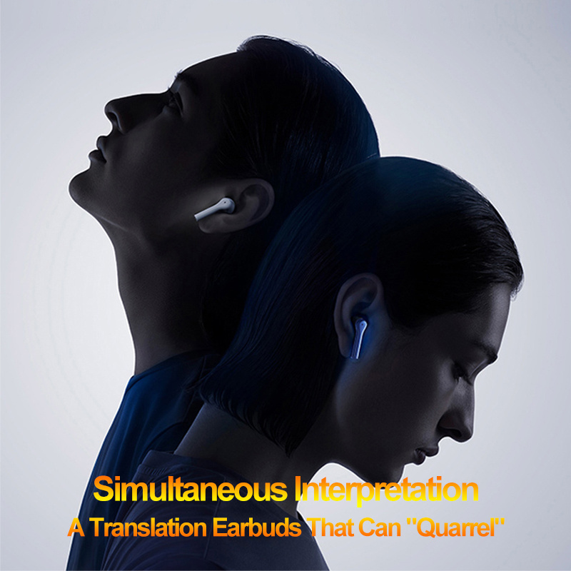 V10 New Translation Earbuds With Mobile Phone App Support 144 Languages Mutual Translation Wireless Headset Earbuds