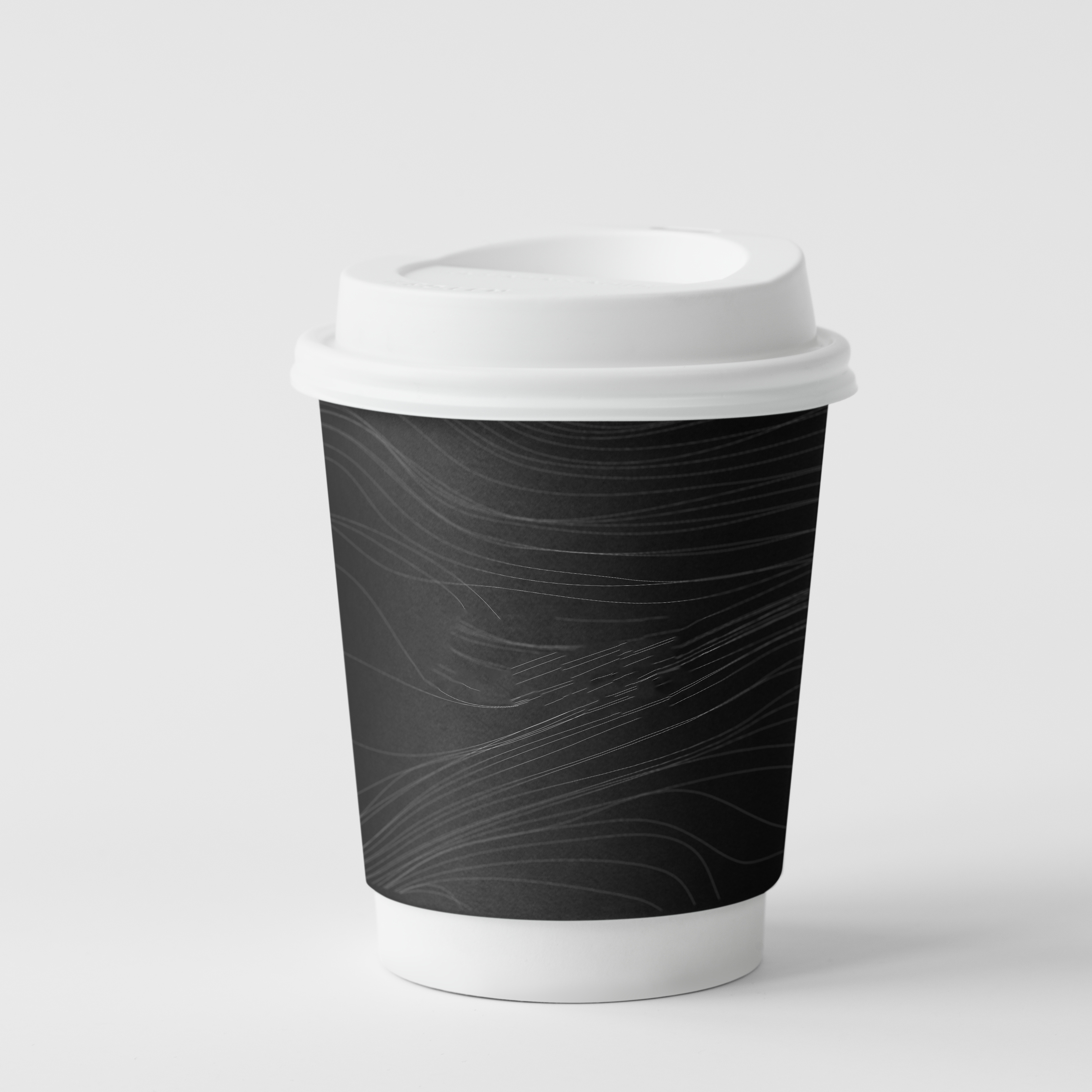 Wholesale 8 12 6 oz disposable eco-friendly biodegradable paper cups Black coffee  paper cups custom coffee paper cups with lids