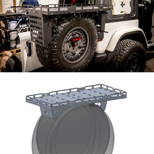 Spedking Universal offroad car accessories part Spare Tire Utility Basket for jeep wrangler jk jl