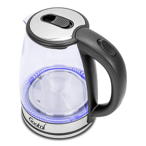 Basics Electric Glass and Steel Hot Tea Water Kettle, 2.0 -Liter stainless kettle