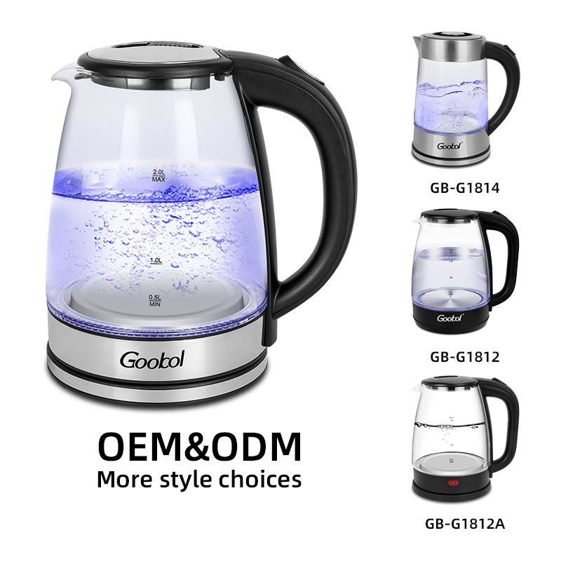 New Arrival Professional Supplier Multi-Temperature Control Electric Tea Double Wall Kettle Glass