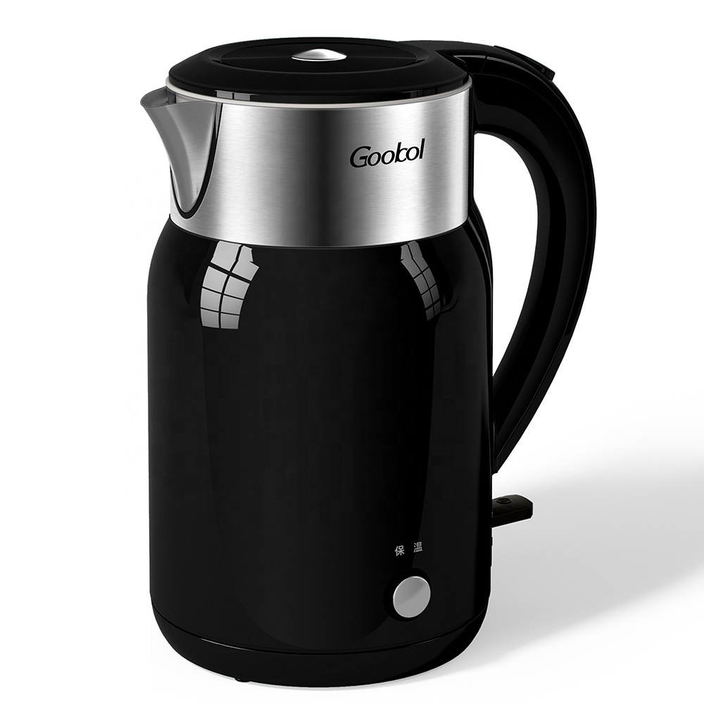 Electric Kettle Teapot 1.7 Liter Fast Water Heater Boiler Stainless Steel Kettle Auto Shut-Off Portable Water Kettle