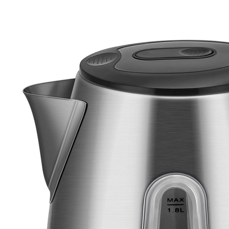 304 stainless steel 1.8L capacity food grade water window red color body electric kettle