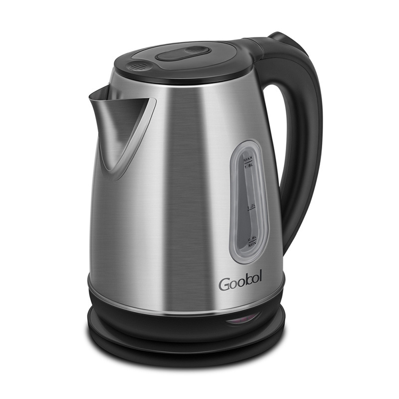 304 stainless steel 1.8L capacity food grade water window red color body electric kettle